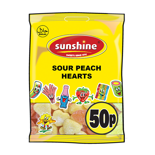 Sour Peach Hearts - Box of 12