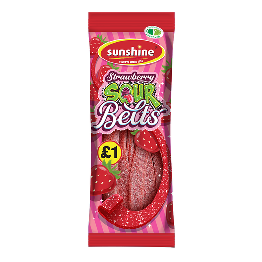 Sour Belts Strawberry - Box of 12