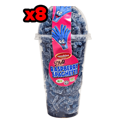 Sour Raspberry Spaghetti Cup - Box of 8