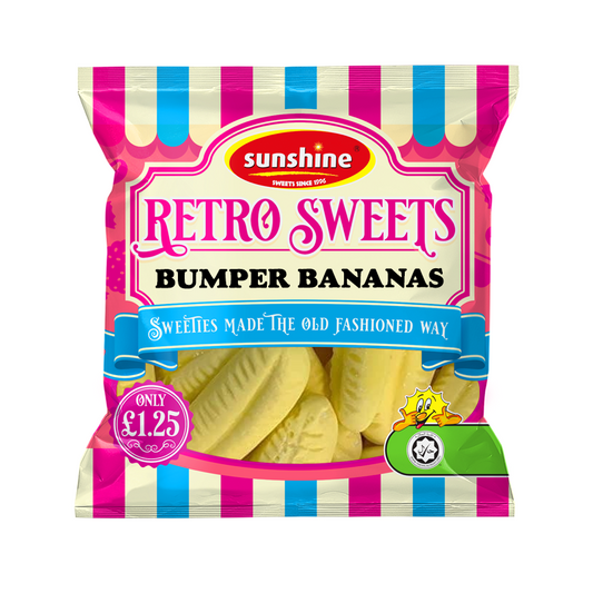 Retro Sweets - Bumper Bananas - Box of 12