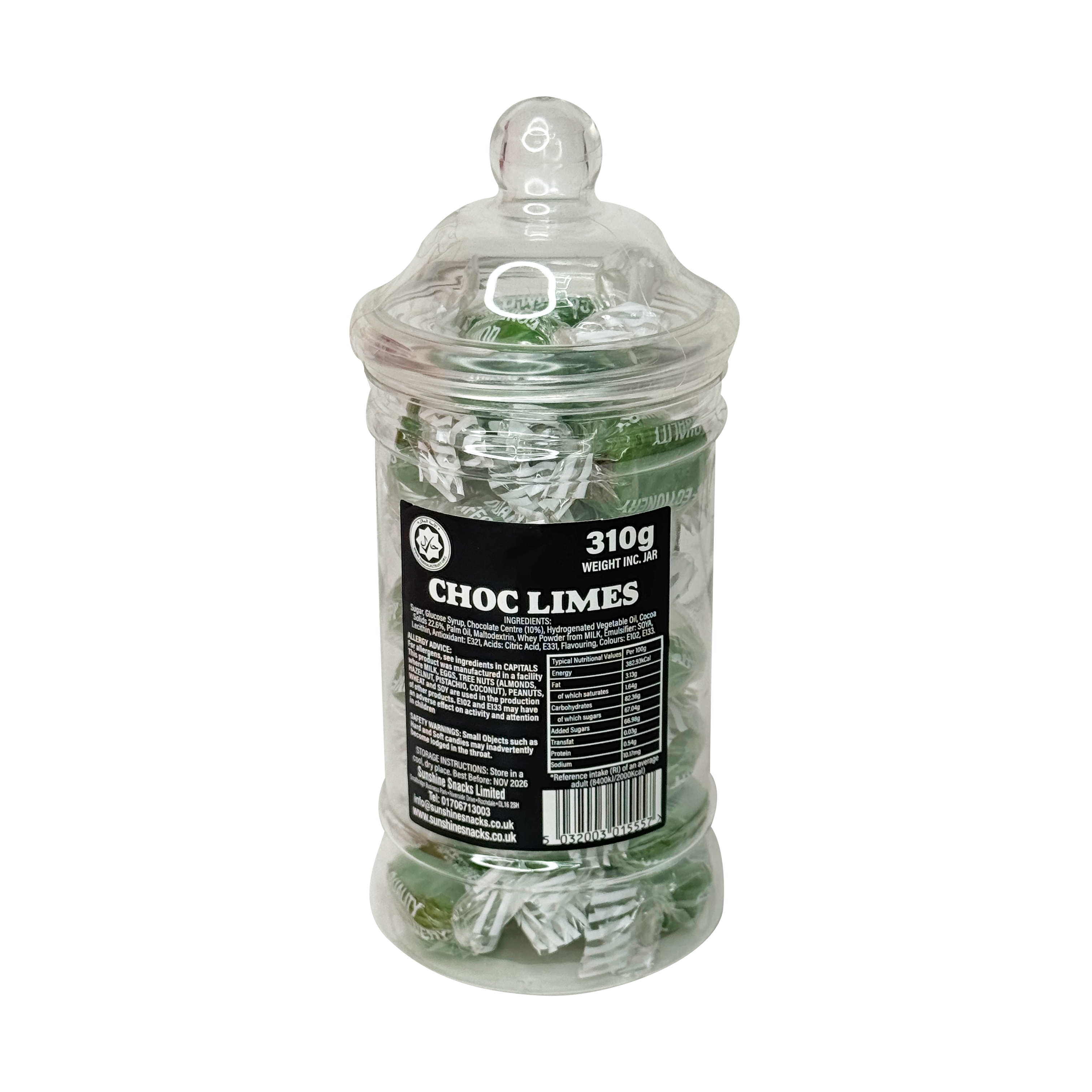 Choc Limes - Sweet Jar - Box of 6