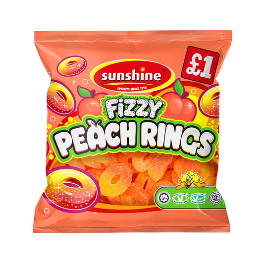 Fizzy Peach Rings - Box of 12