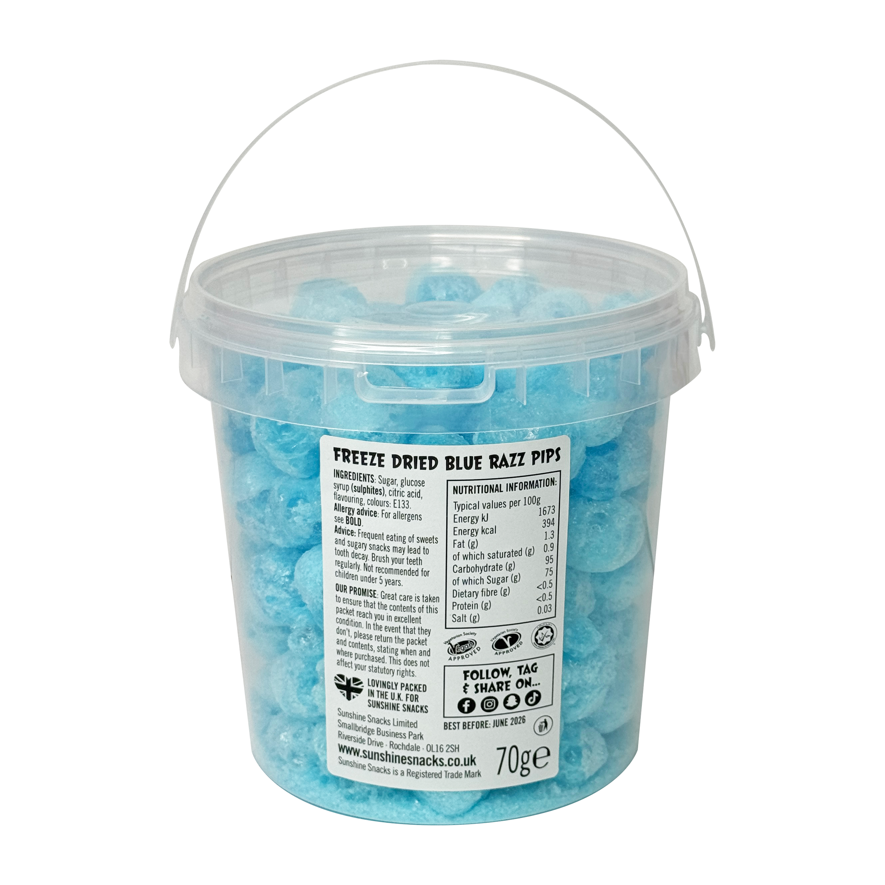 Blue Razz Pips Bucket F/B - Box of 6