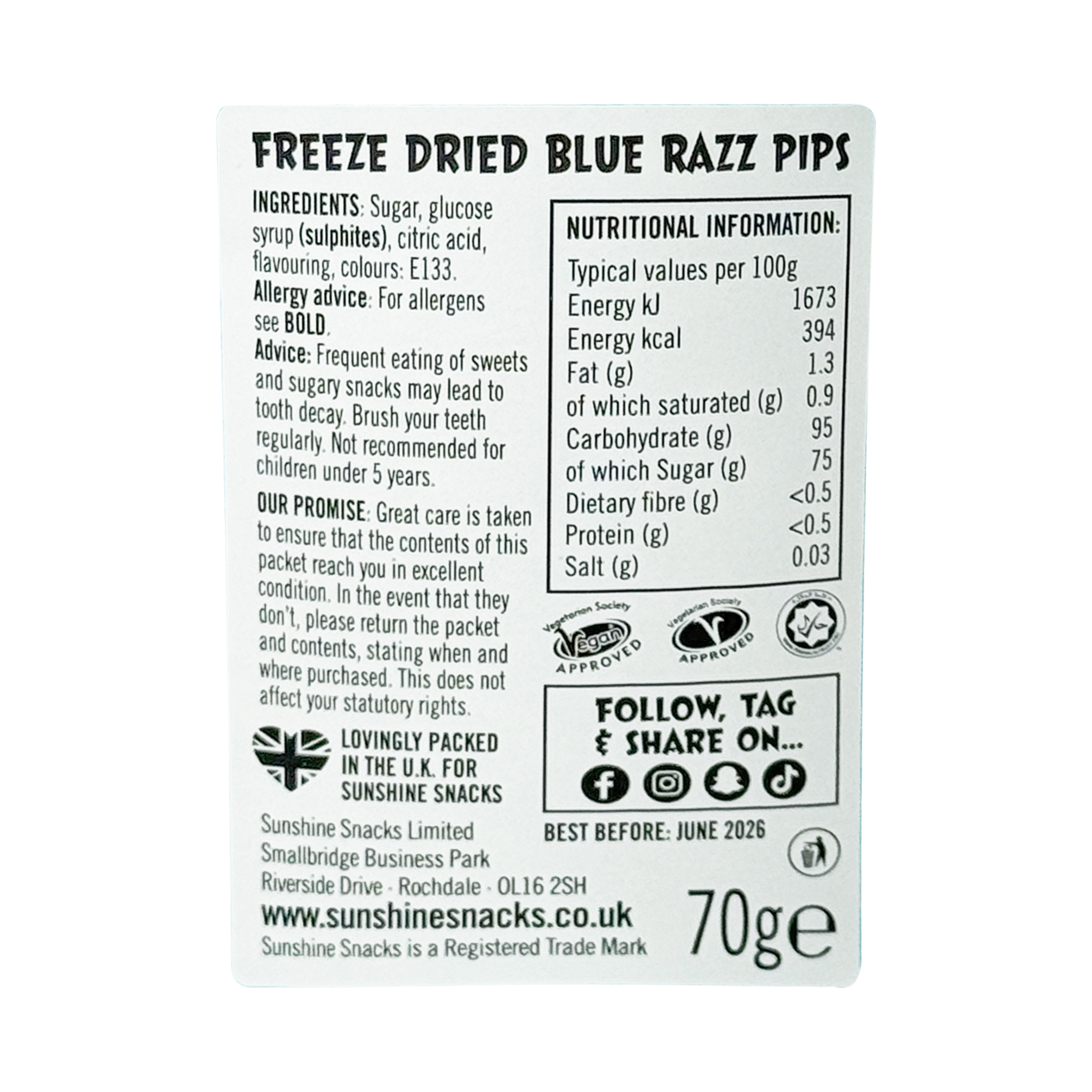 Blue Razz Pips Bucket F/B - Box of 6