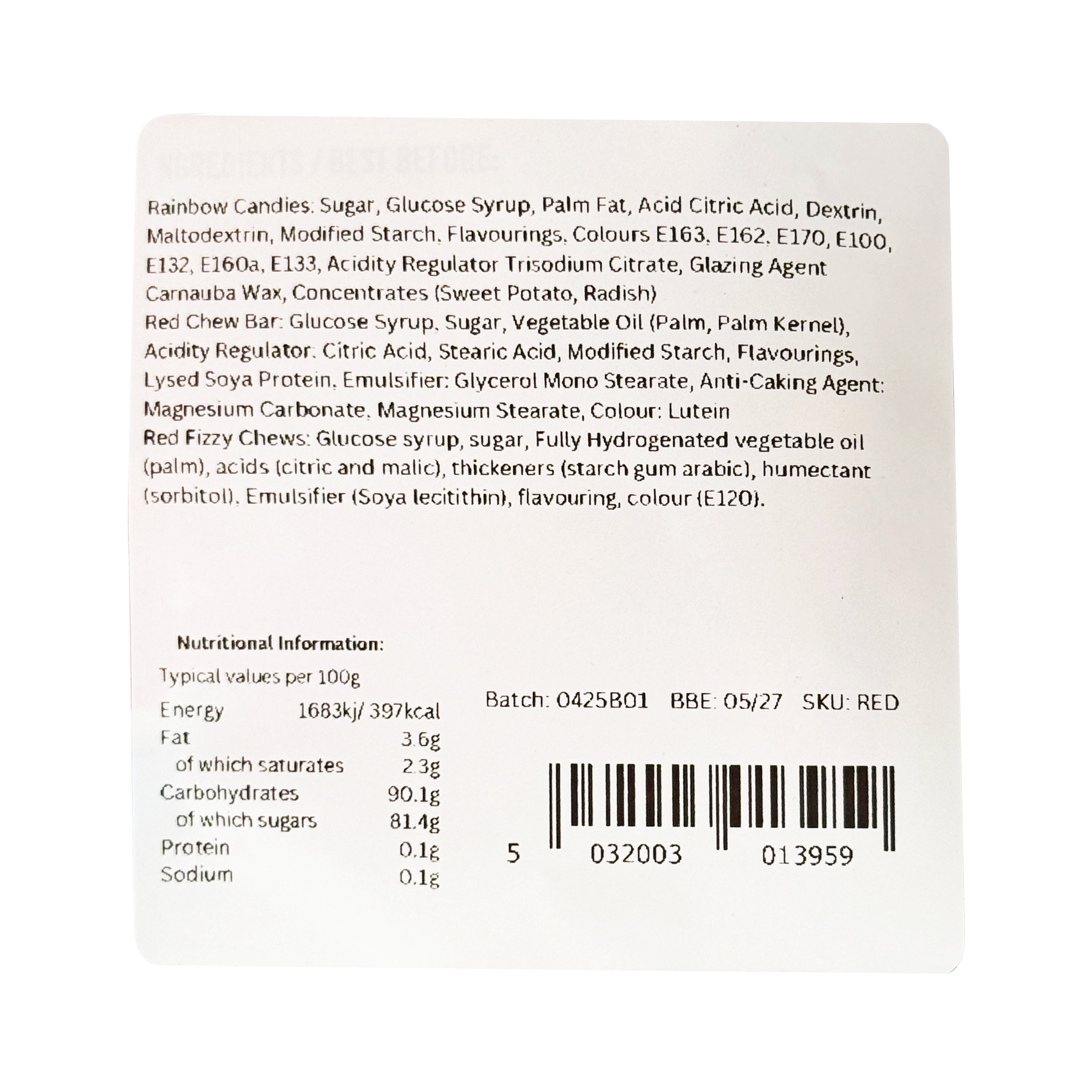 Red Mix Pouch F/B - Box of 6