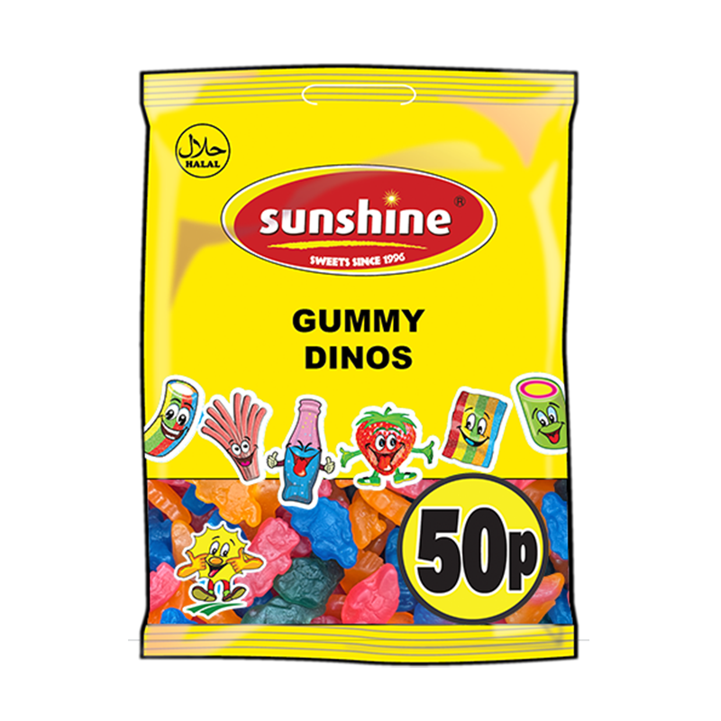 Gummy Dinos - 1 x 12 Packets (Outer)