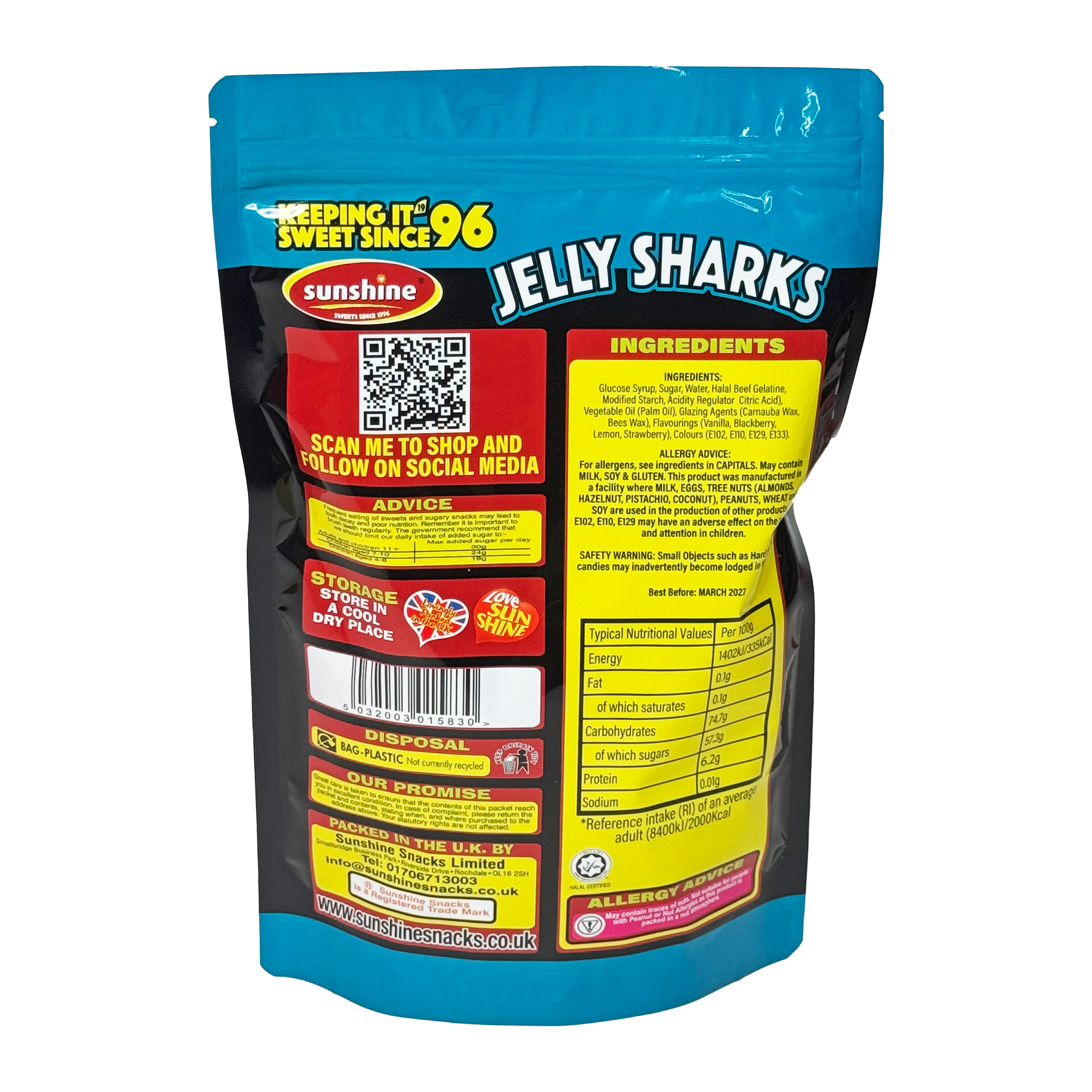 Jelly Sharks Pouch - Box of 5