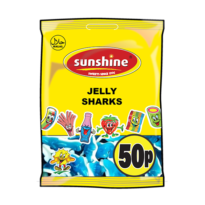 Jelly Sharks - 1 x 12 Packets (Outer)
