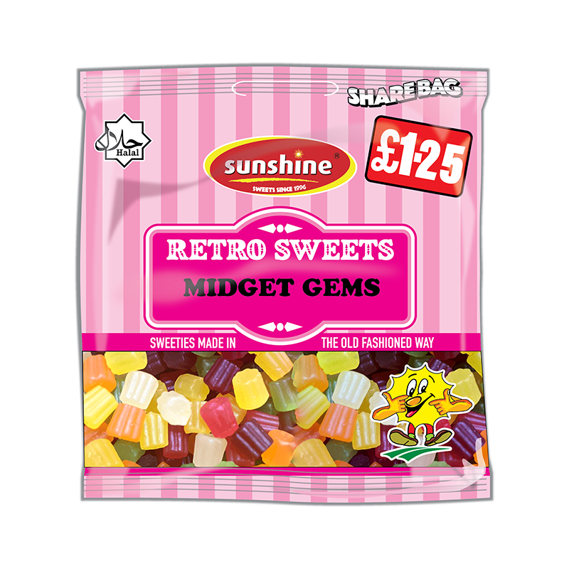 Retro Sweets - Midget Gems - Box of 12