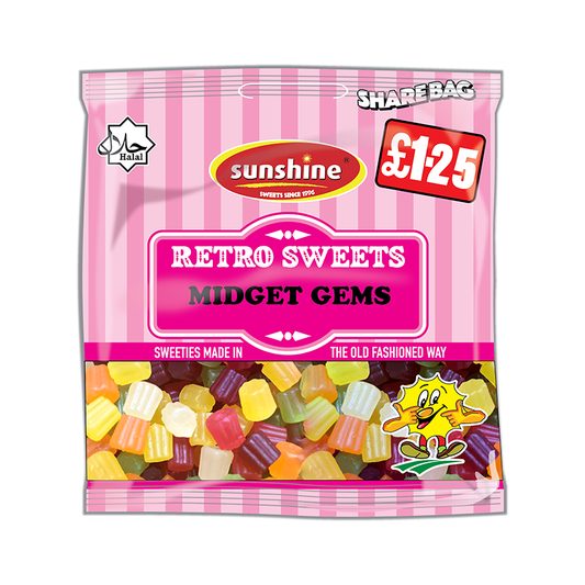 Retro Sweets - Midget Gems - Box of 12