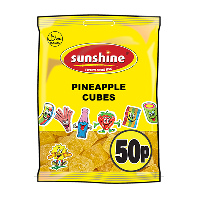 Pineapple Cubes - 1 x 12 Packets (Outer)