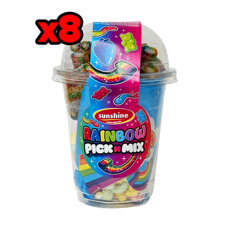 Rainbow Pick 'n' Mix Cup - Box of 8