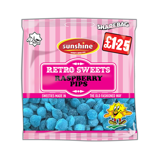 Retro Sweets - Raspberry Pips - Box of 12