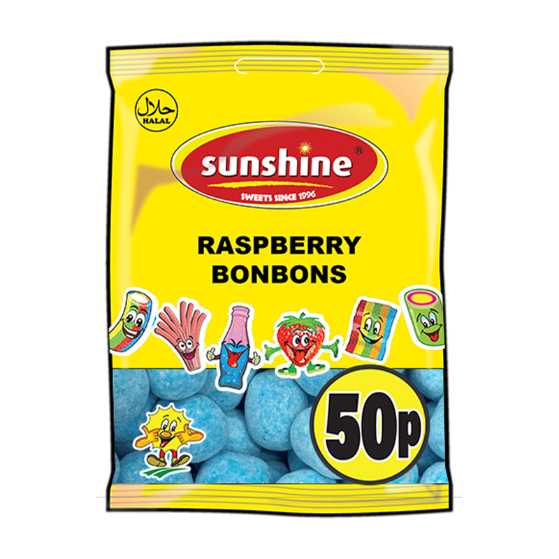 Raspberry Bonbons - 1 x 12 Packets (Outer)