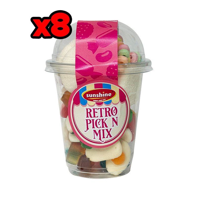 Retro Pick 'N' Mix Cup- Box of 8