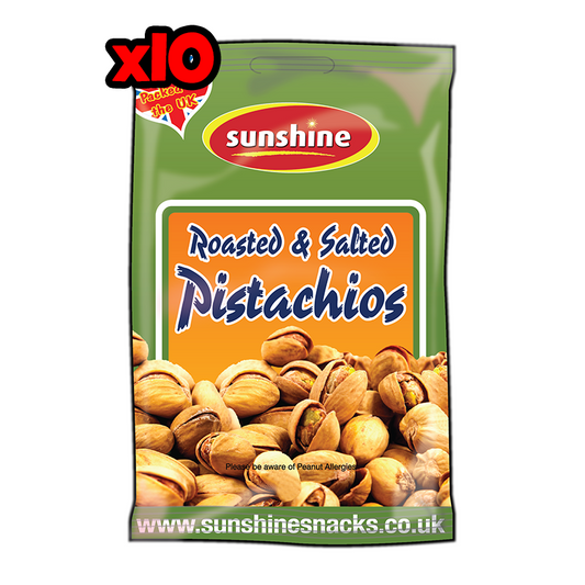 Roasted & Salted Pistachios - 1 x 10 Packets (Outer)