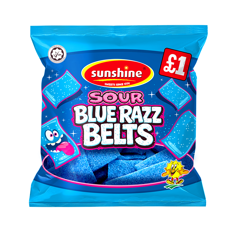 Sour Blue Razz Belts - Box of 12