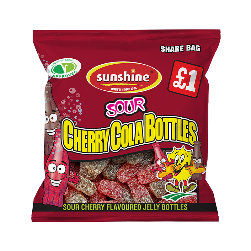 Sour Cherry Cola Bottles - Box of 12