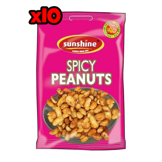 Spicy Peanuts - 1 x 10 Packets (Outer)