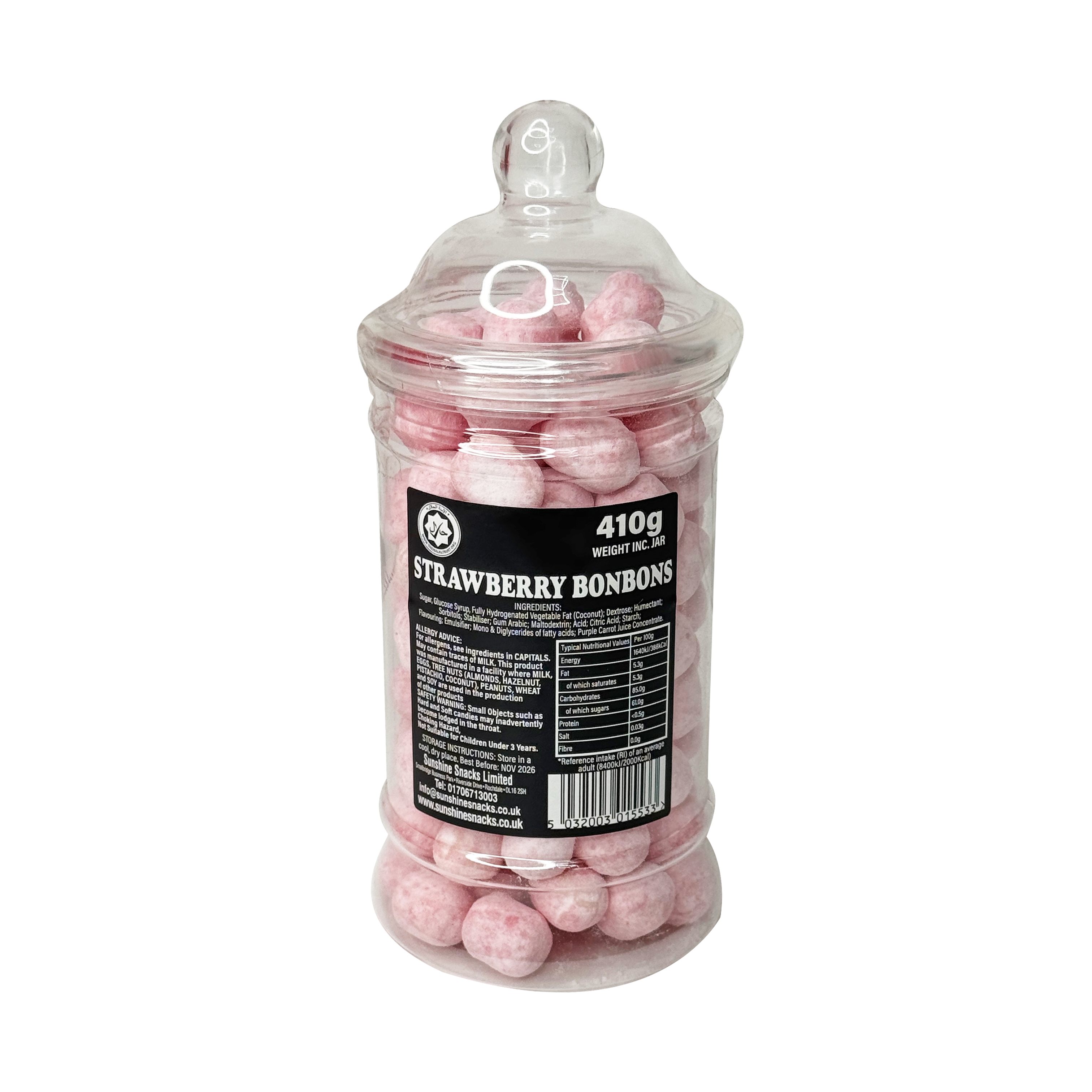 Strawberry Bonbons - Sweet Jar - Box of 6