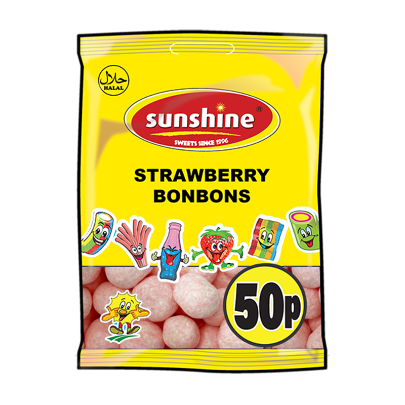 Strawberry Bonbons - 1 x 12 Packets (Outer)