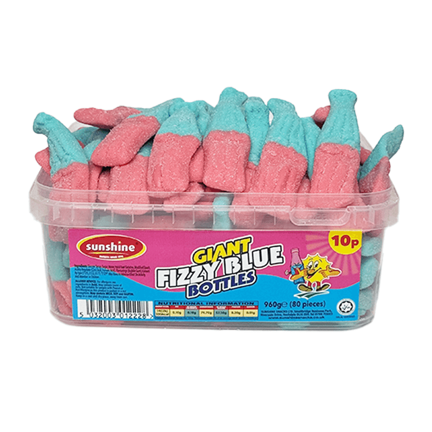 Giant Fizzy Blue Bottles Tub - 960g