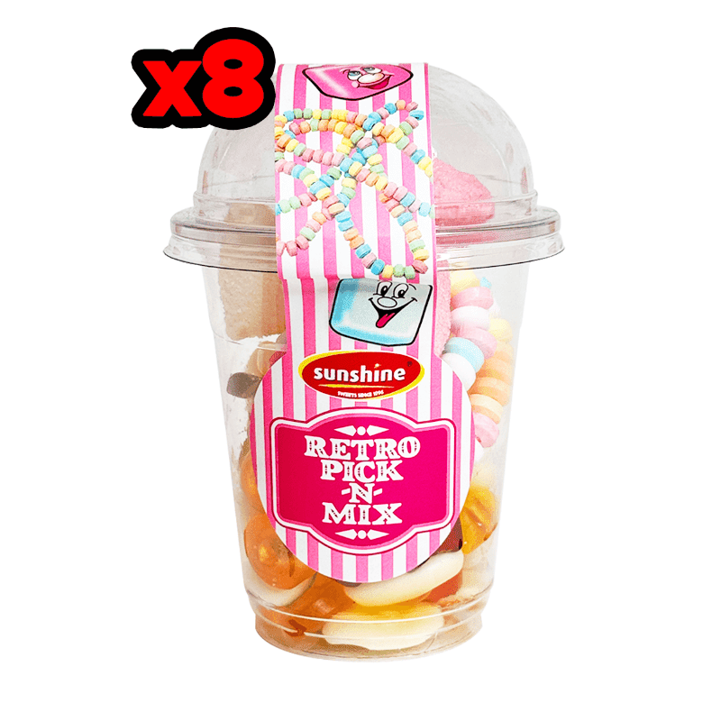 Retro Pick 'N' Mix Cup- Box of 8