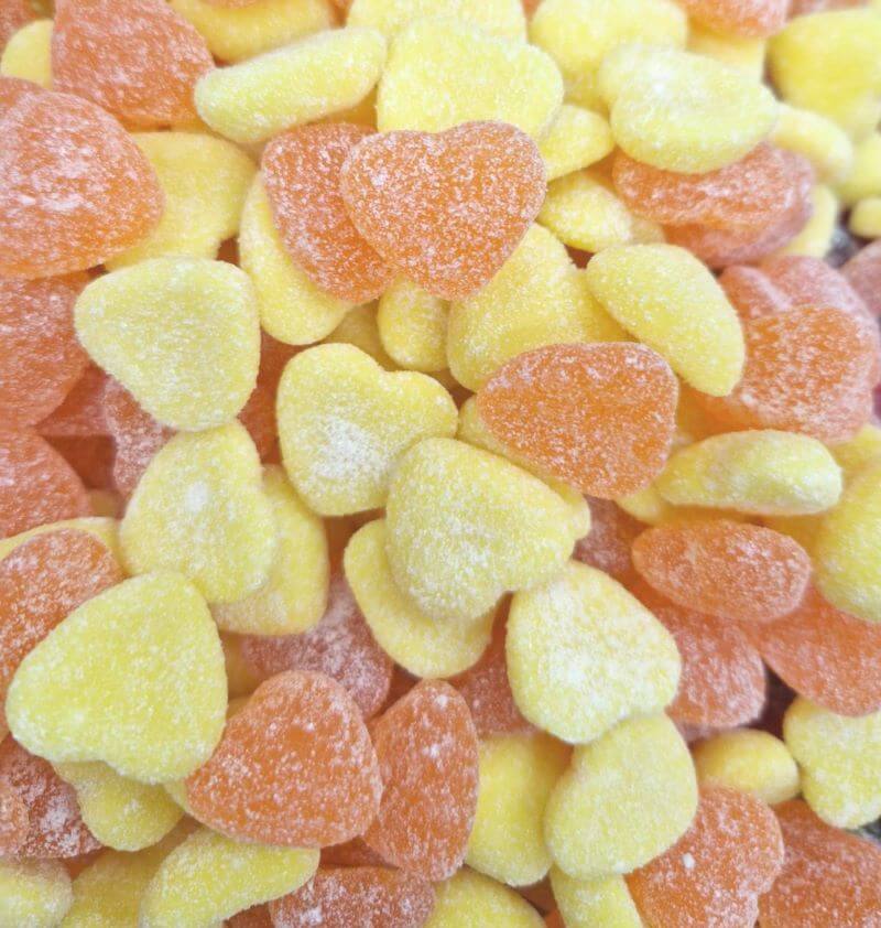 Sour Peach Hearts - 1kg Bag