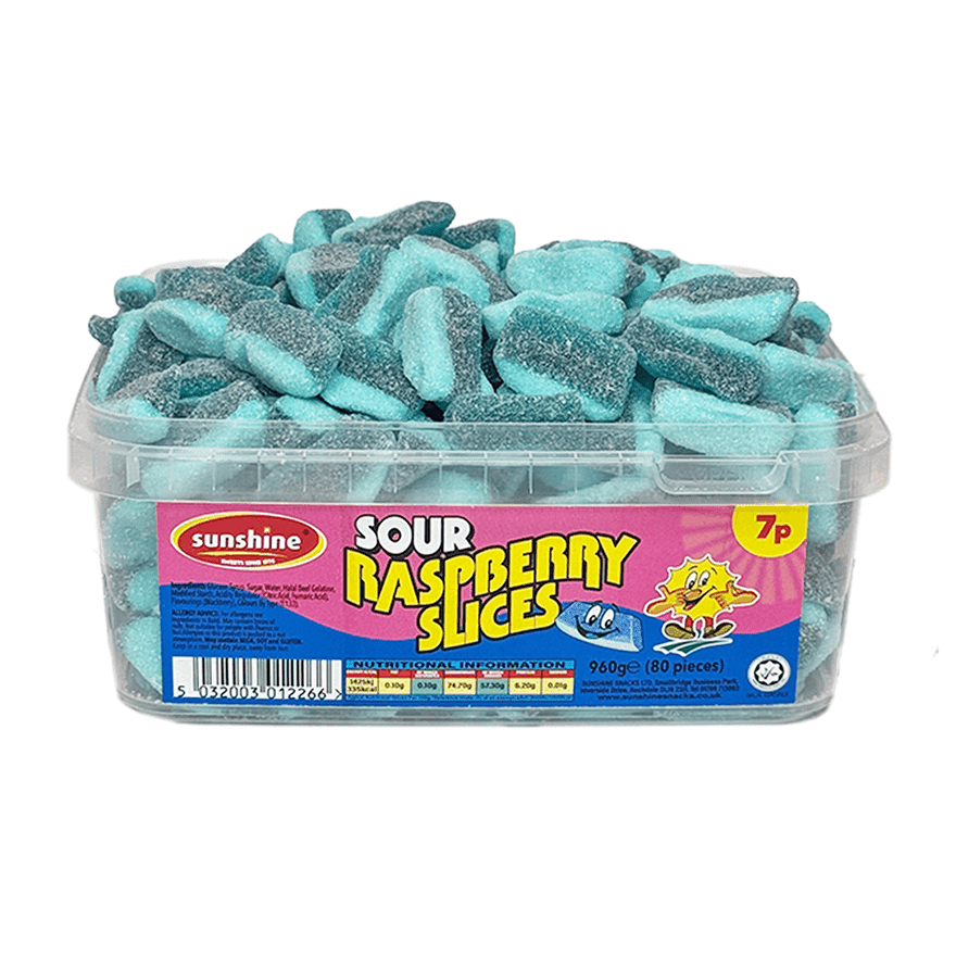 Sour Raspberry Slices Tub - 960g